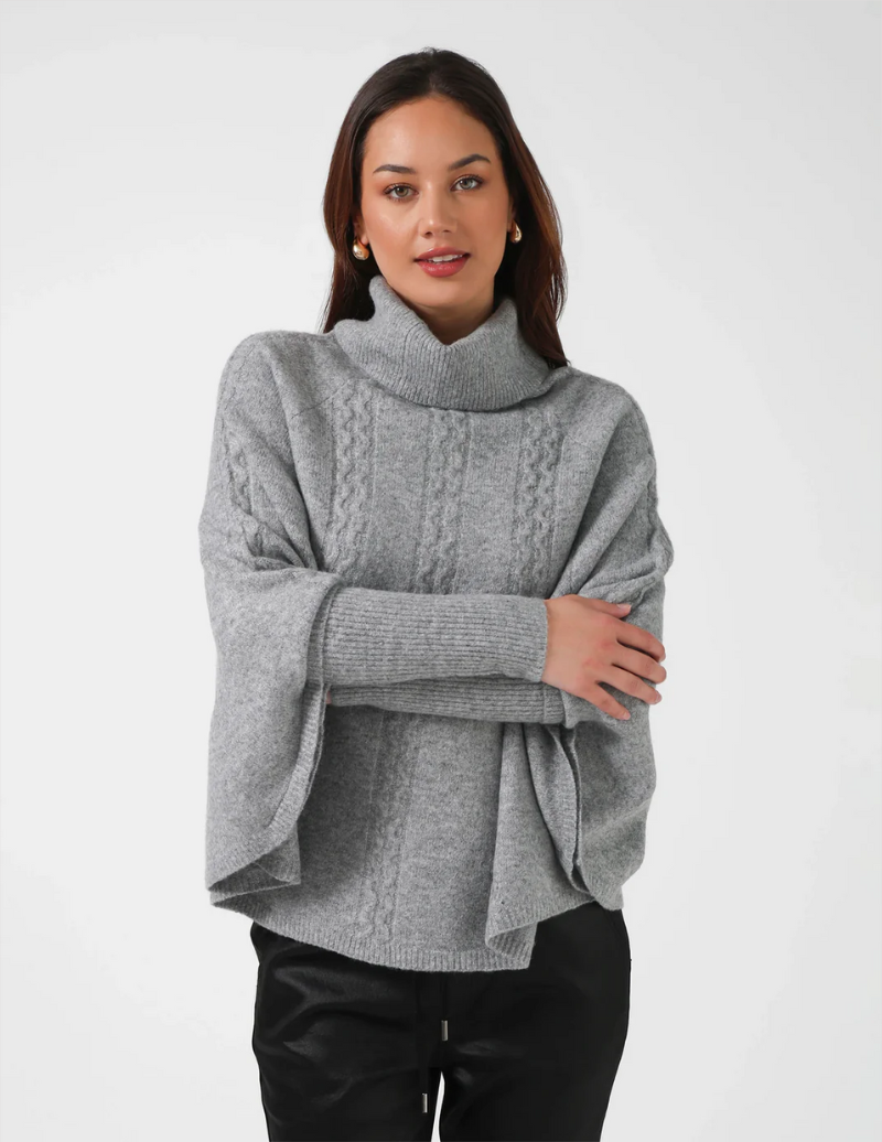 Stella + Gemma Joey Poncho | One Size-Grey