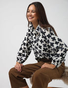 Stella + Gemma Charlotte Shirt | Navy Flowers