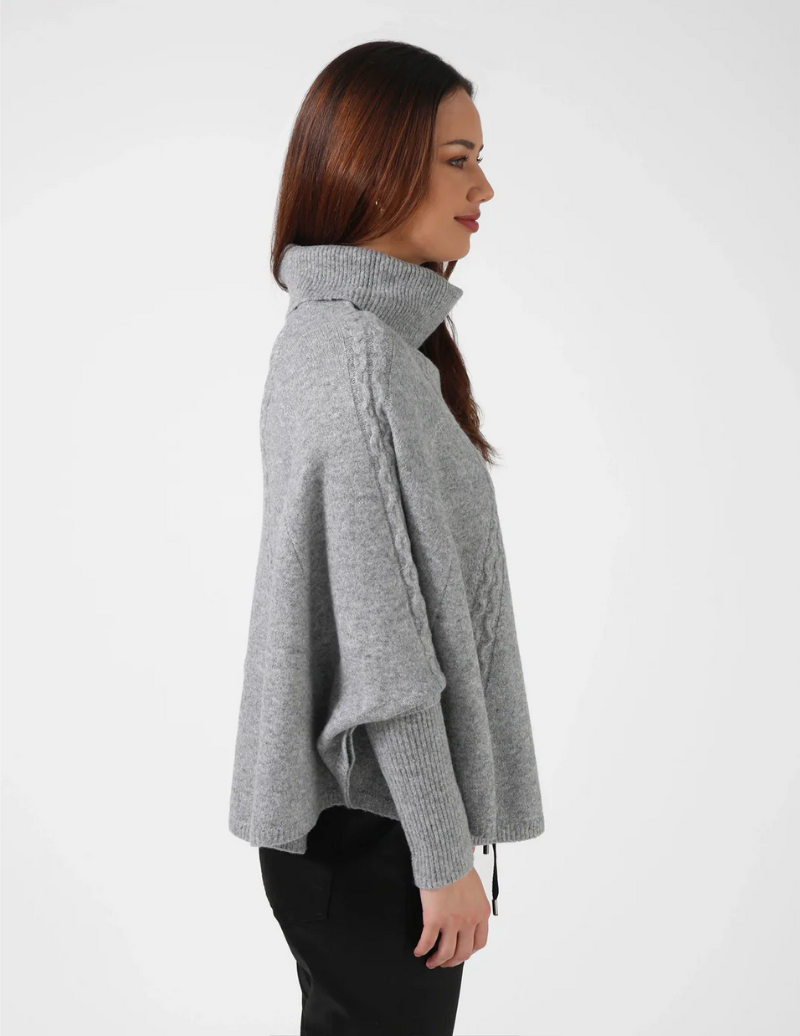 Stella + Gemma Joey Poncho | One Size-Grey