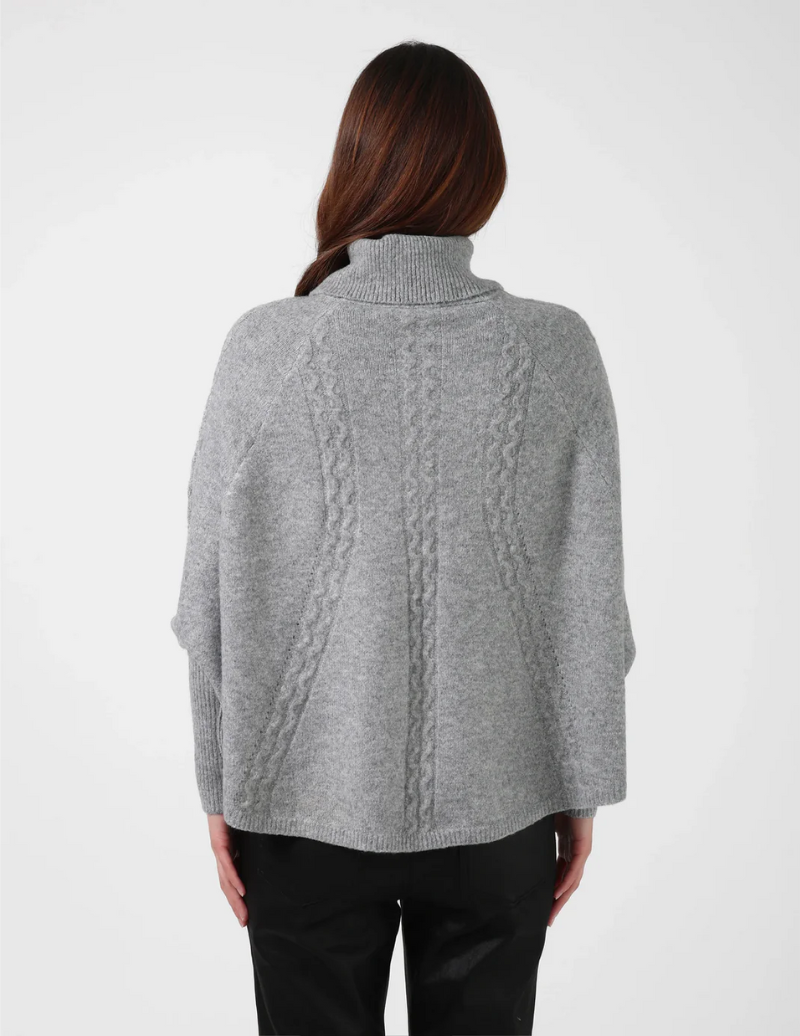 Stella + Gemma Joey Poncho | One Size-Grey