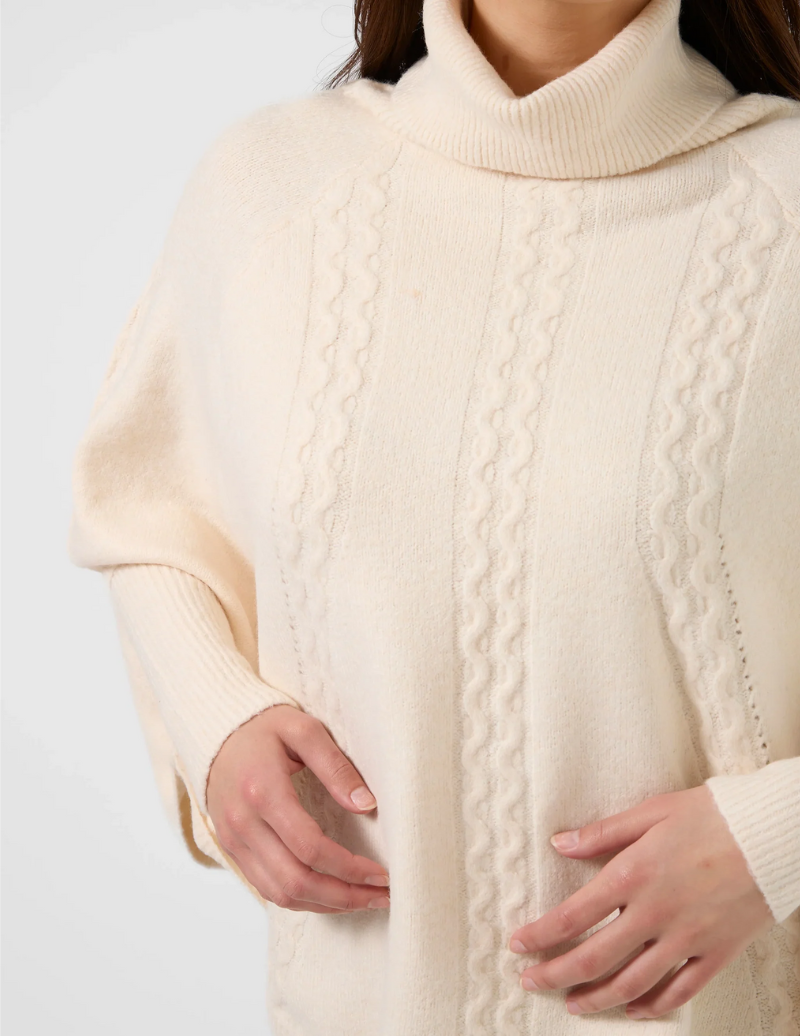 Stella + Gemma Joey Poncho | One Size-Milk