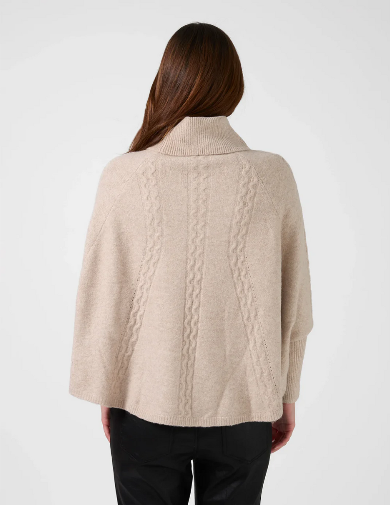 Stella + Gemma Joey Poncho | One Size-Tan