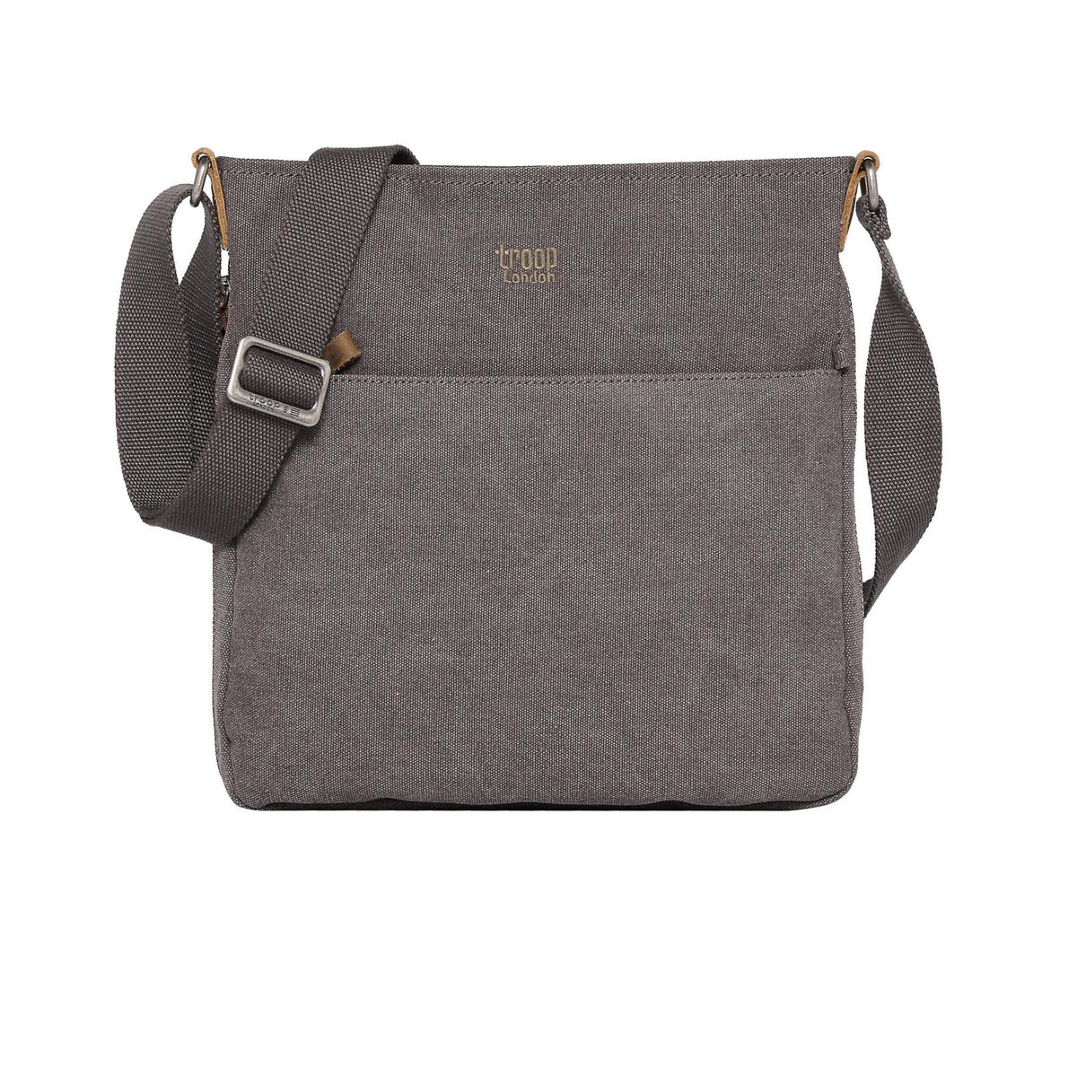 Troop Zip Top Shoulder Bag 0236 | Charcoal – Deluxe Greytown NZ