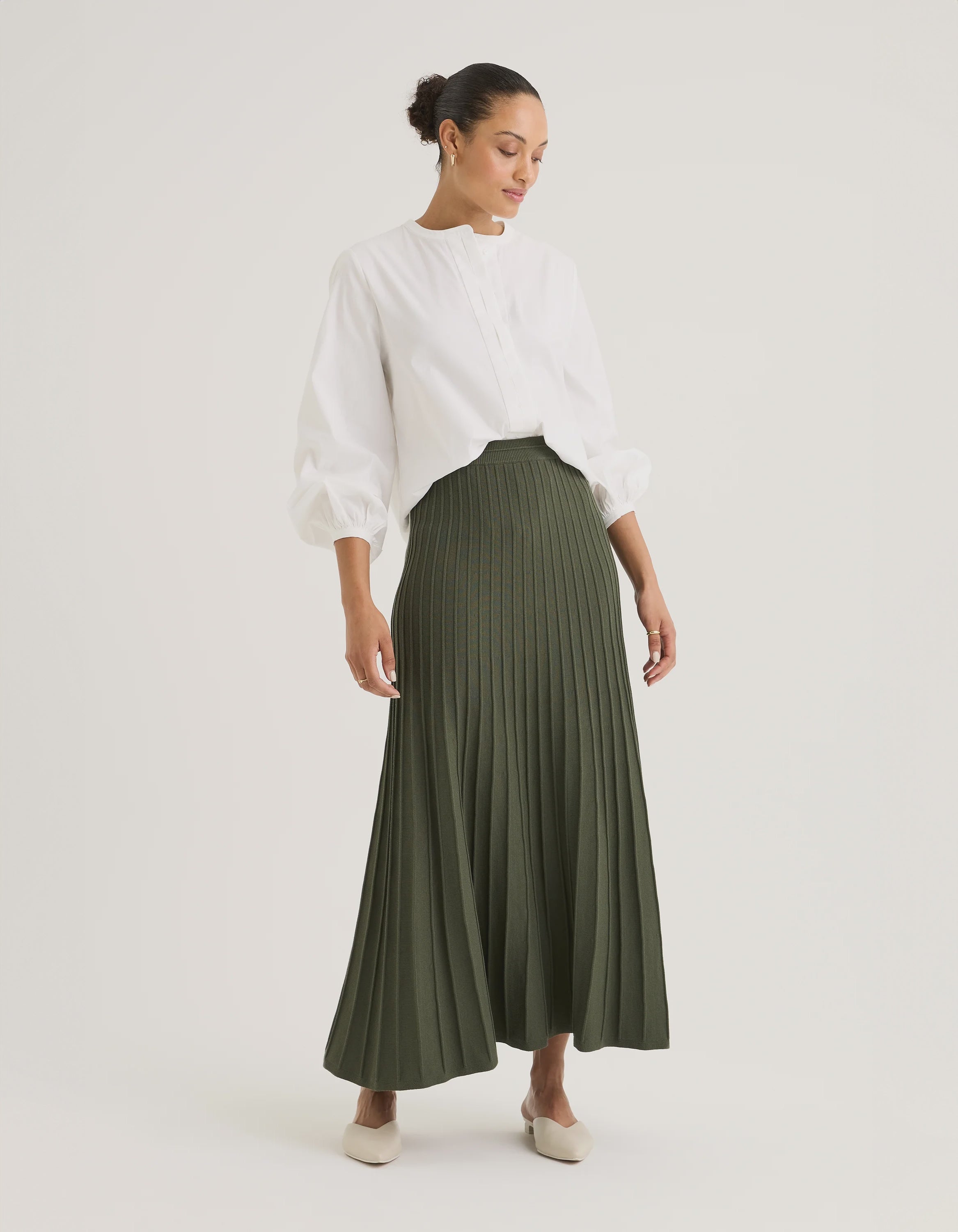Yarra Trail Cedar Skirt | Khaki