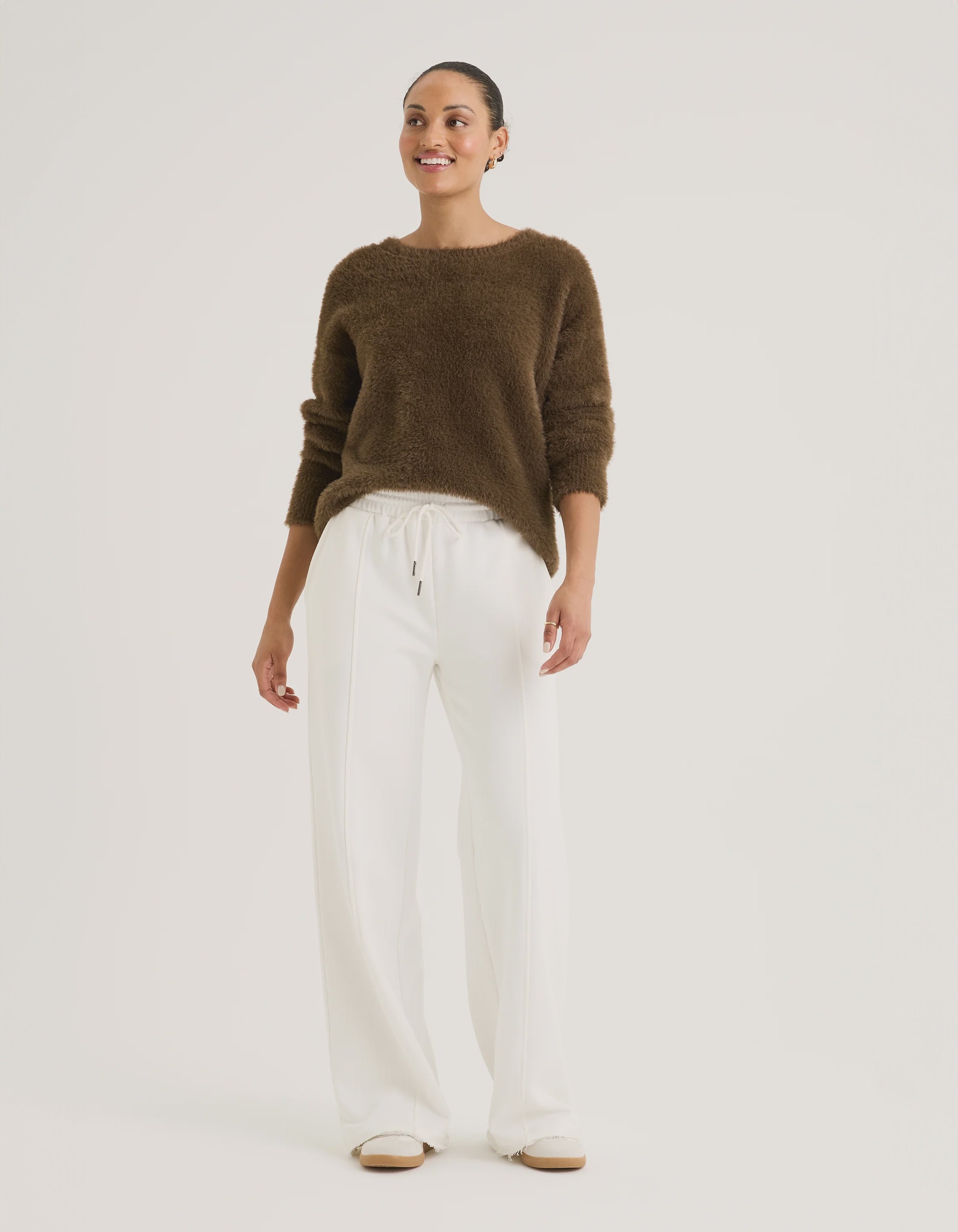 Yarra Trail Feather Knit | Cacao
