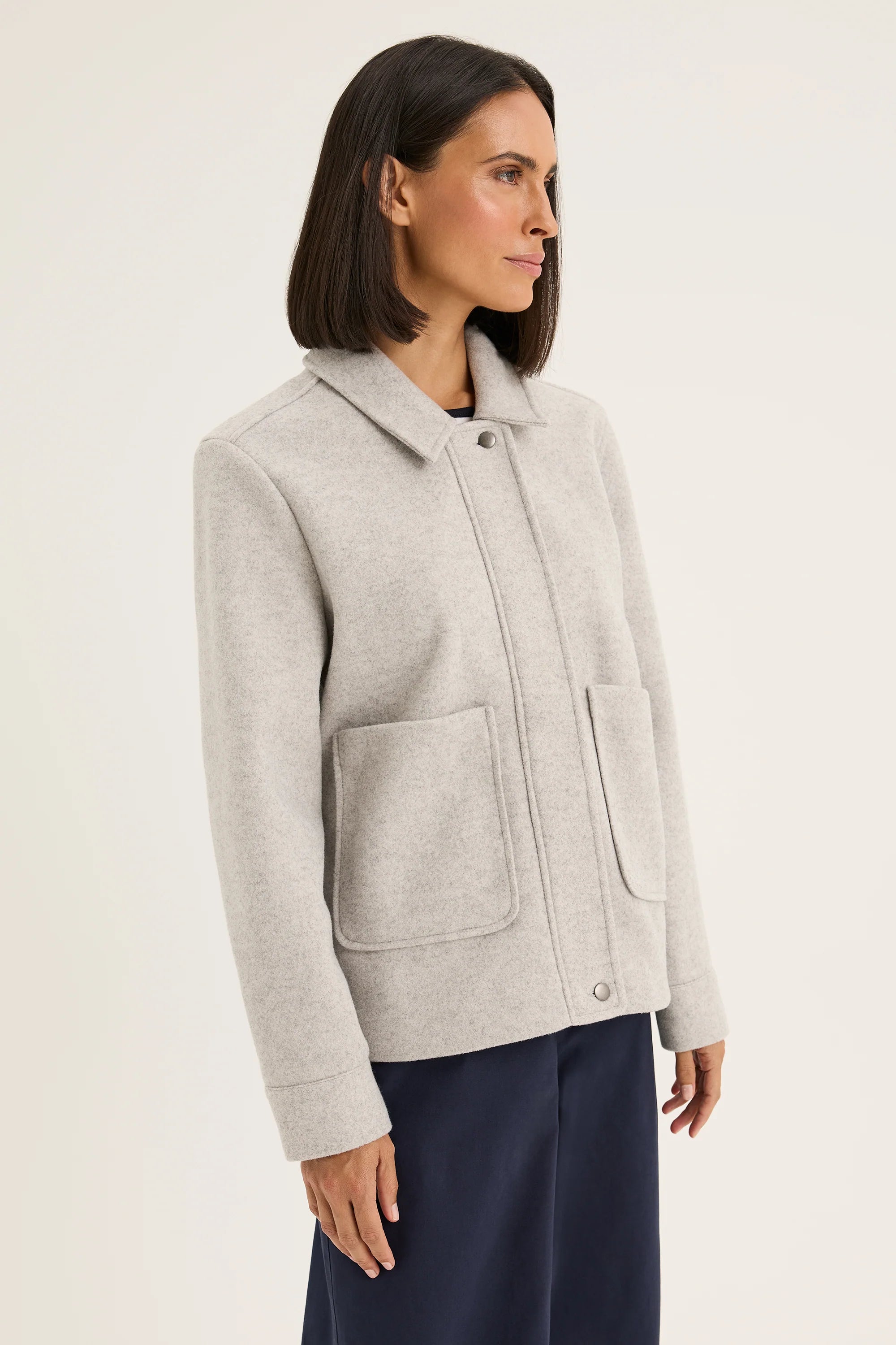 Yarra Trail Accent Jacket | Silver Marle