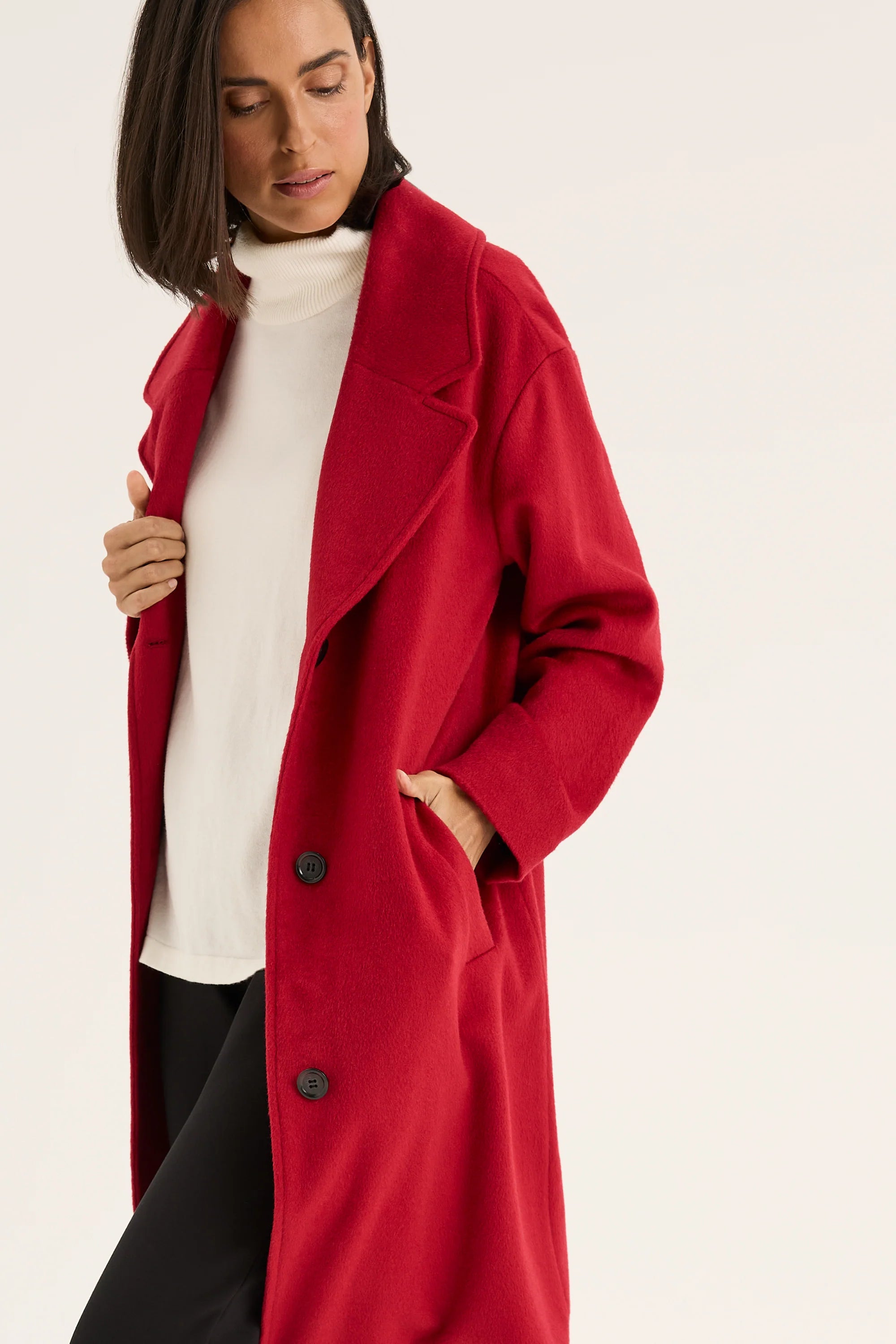 Yarra Trail Ember Coat | Scarlet