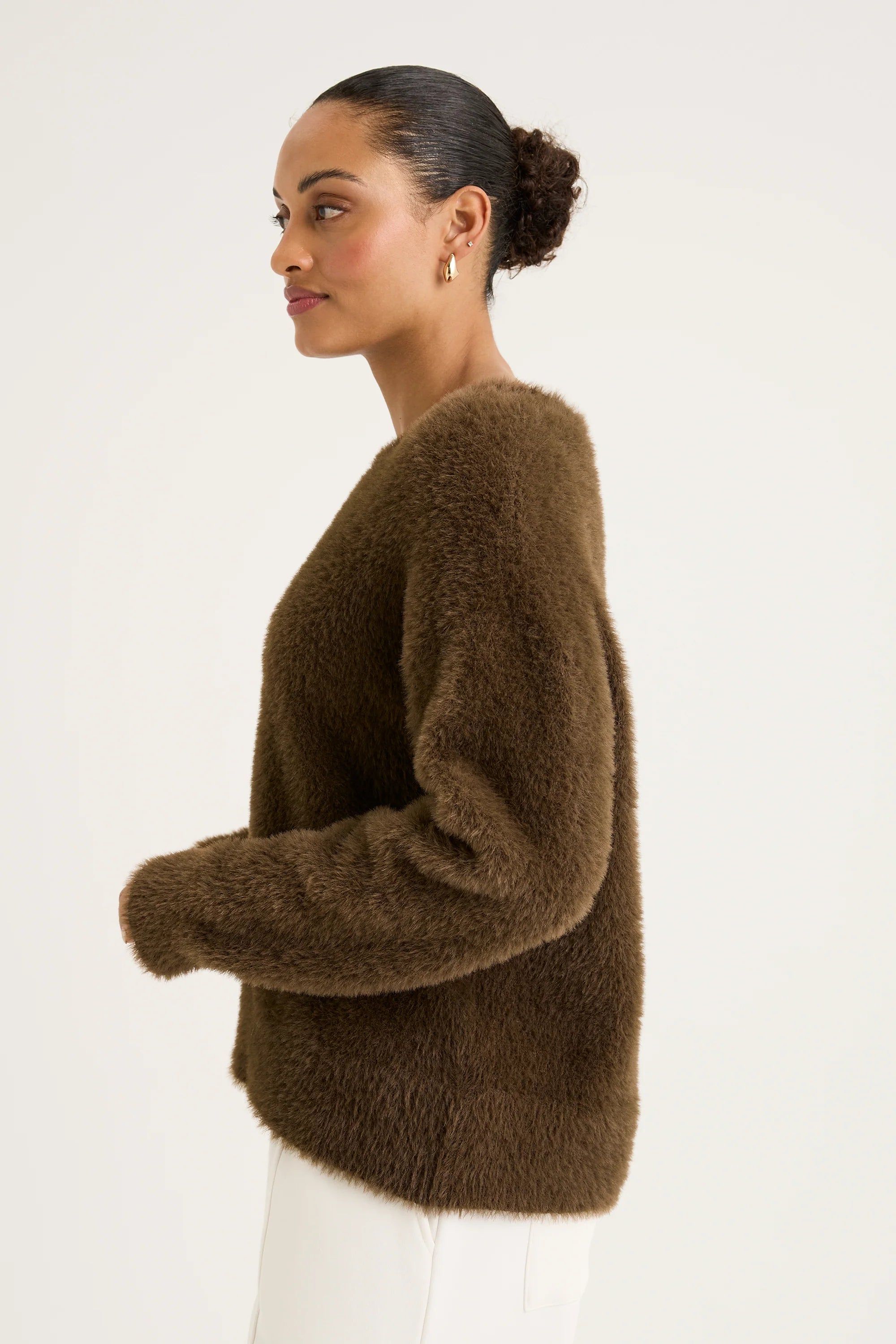 Yarra Trail Feather Knit | Cacao