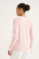 Yarra Trail Mineral Rib Henley | Ice Pink