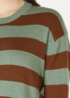 Zaket & Plover Block Stripe Crew | Moss