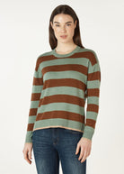 Zaket & Plover Block Stripe Crew | Moss