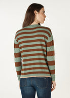 Zaket & Plover Block Stripe Crew | Moss