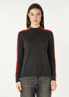 Zaket & Plover Contrast Funnel Neck | Charcoal