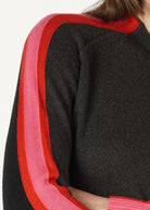 Zaket & Plover Contrast Funnel Neck | Charcoal