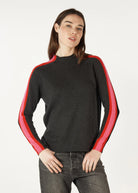 Zaket & Plover Contrast Funnel Neck | Charcoal