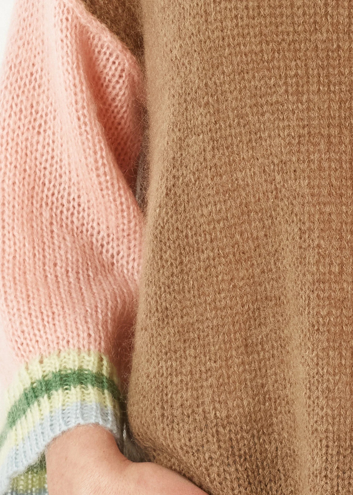 Zaket & Plover Mohair Colour Block | Caramel
