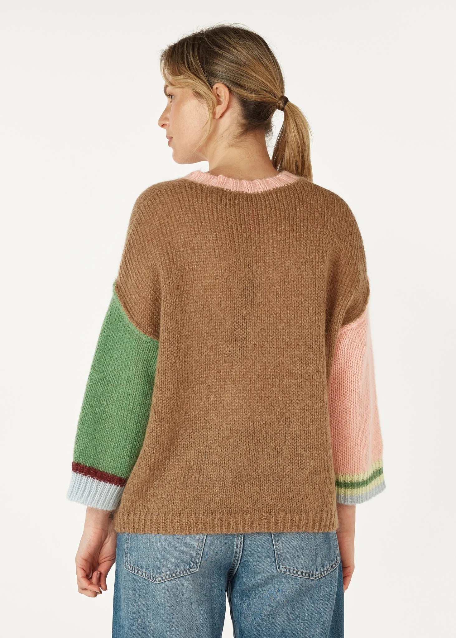 Zaket & Plover Mohair Colour Block | Caramel