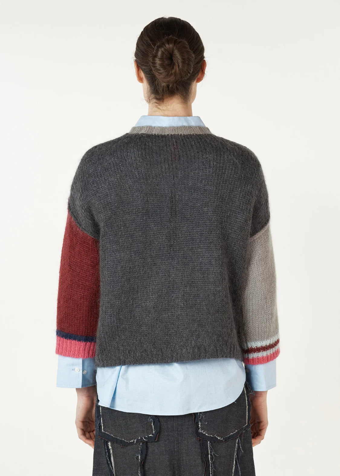 Zaket & Plover Mohair Colour Block | Charcoal
