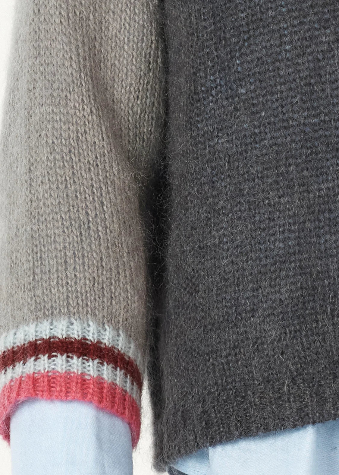Zaket & Plover Mohair Colour Block | Charcoal