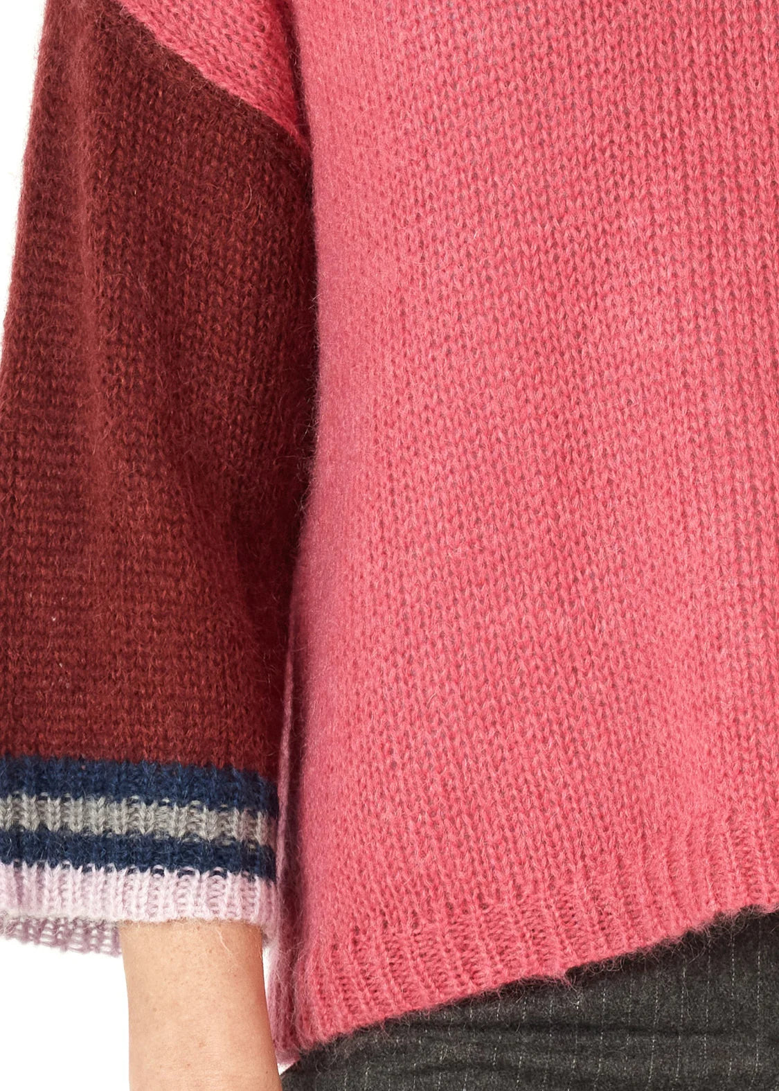 Zaket & Plover Mohair Colour Block | Rouge
