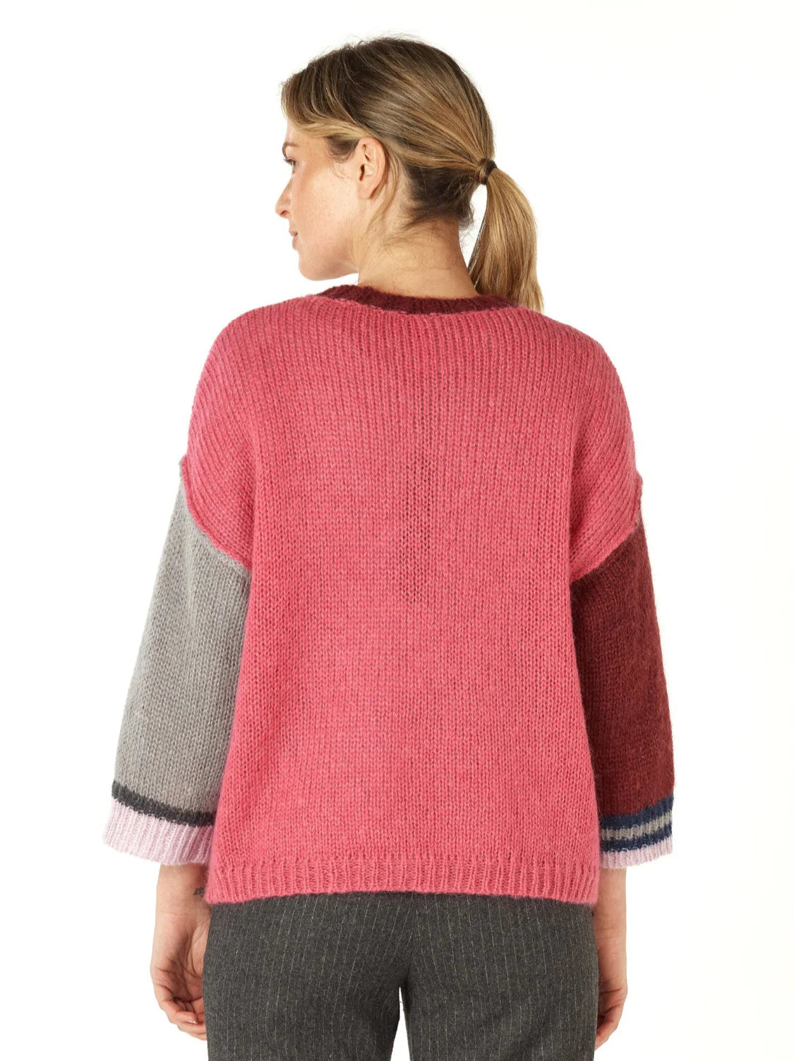 Zaket & Plover Mohair Colour Block | Rouge