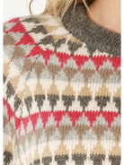 Zaket & Plover Mohair Fairisle Jumper | Charcoal