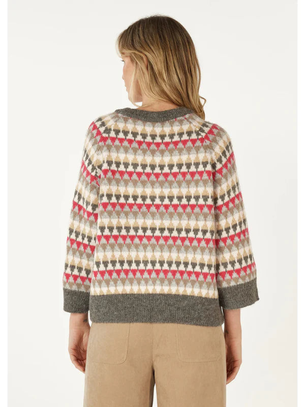 Zaket & Plover Mohair Fairisle Jumper | Charcoal