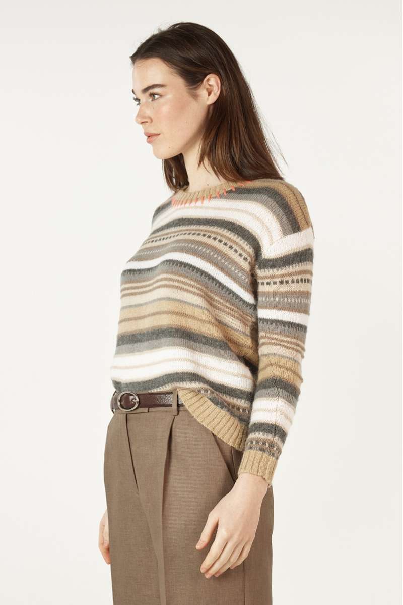 Zaket & Plover Mohair Stripe | Oat