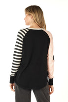 Zaket & Plover Spot+Stripe Crew | Black