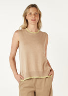 Zaket & Plover Essential Two Tone Vest | Oat