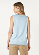 Zaket & Plover Essential Two Tone Vest | Sky