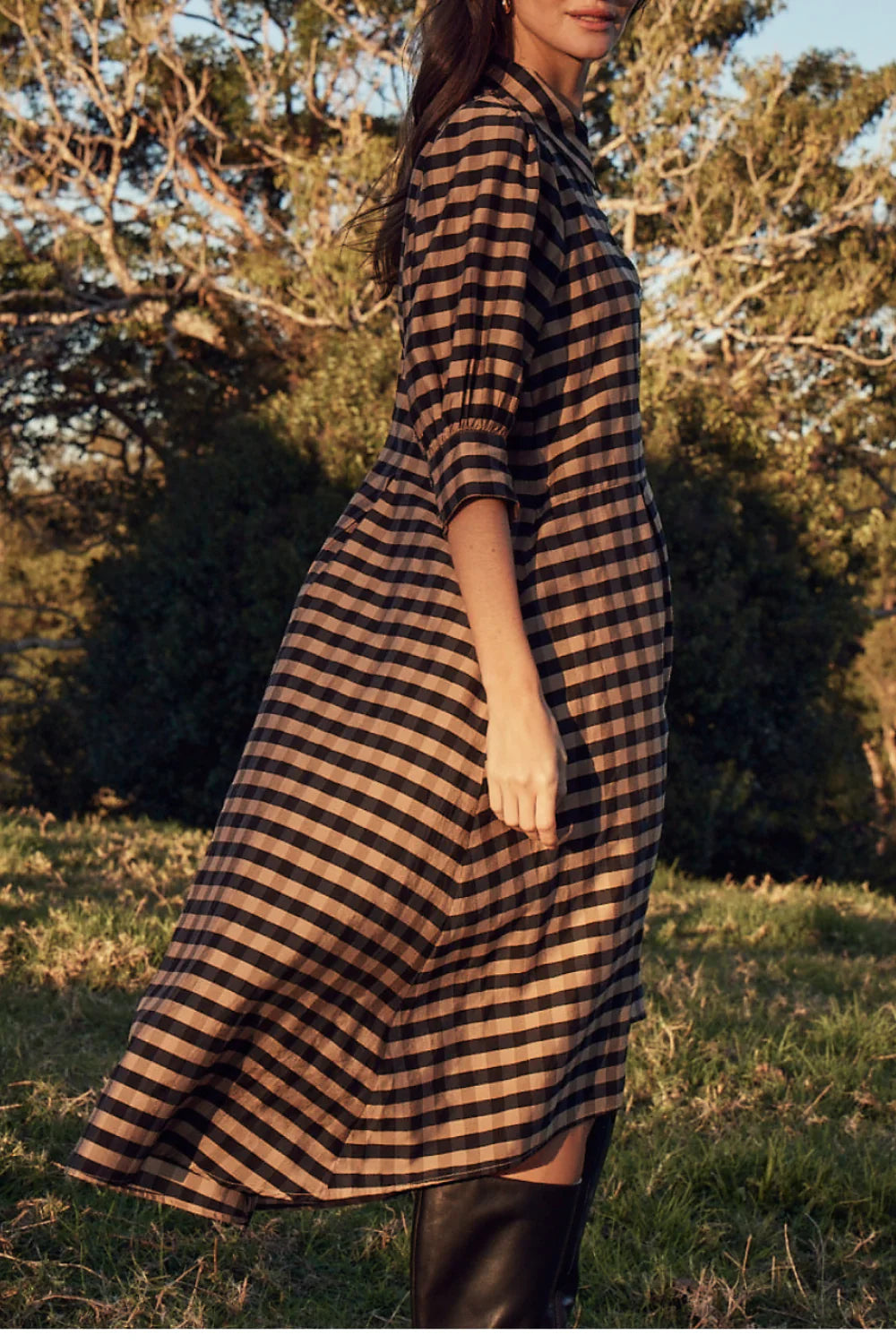 Zoe Kratzmann Befit Dress | Toffee/Black Check